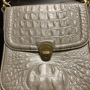 Brahmin Crocodile Skin Crossbody Handbag with built-in wallet - Authentic!
